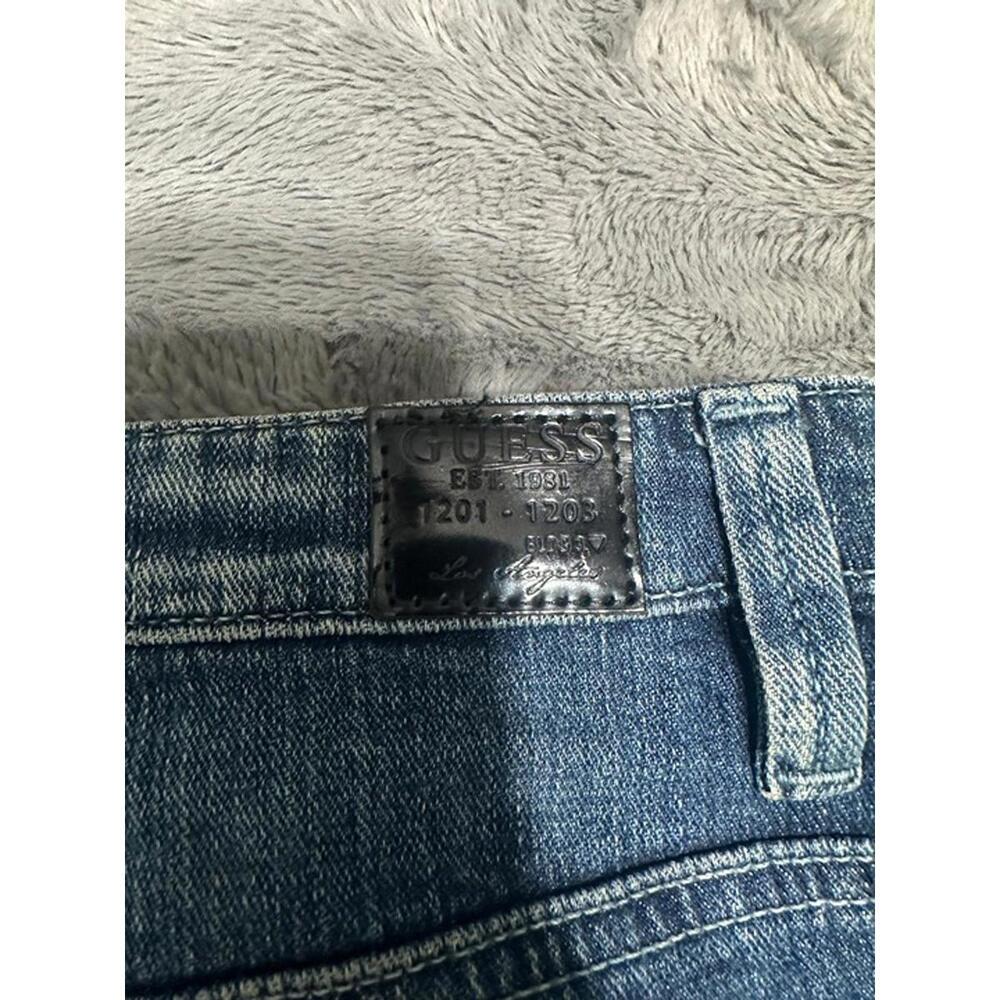 GUESS Denim Fringe Mini Skirt Size 27 - Picture 5 of 5